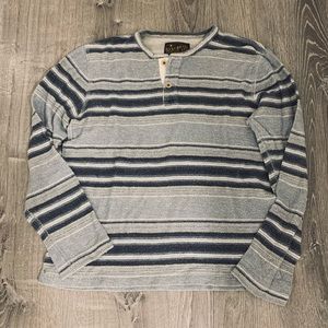 LUCKY BRAND TERRY CLOTH HENLEY